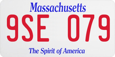 MA license plate 9SE079