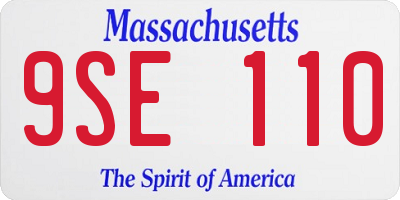 MA license plate 9SE110