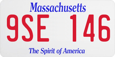 MA license plate 9SE146