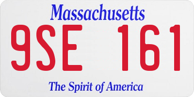 MA license plate 9SE161
