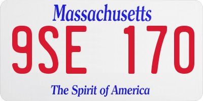 MA license plate 9SE170