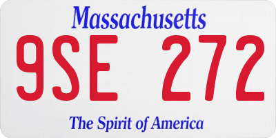MA license plate 9SE272