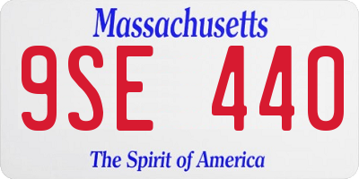 MA license plate 9SE440