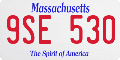 MA license plate 9SE530