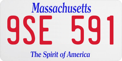 MA license plate 9SE591