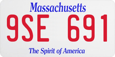 MA license plate 9SE691