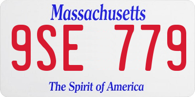 MA license plate 9SE779