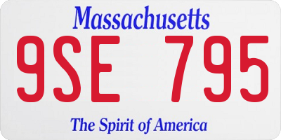 MA license plate 9SE795
