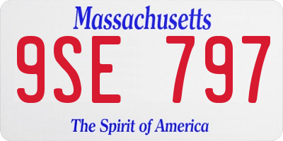 MA license plate 9SE797