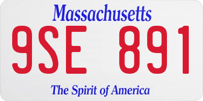 MA license plate 9SE891