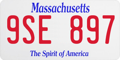 MA license plate 9SE897