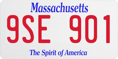 MA license plate 9SE901