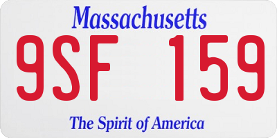 MA license plate 9SF159
