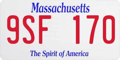 MA license plate 9SF170