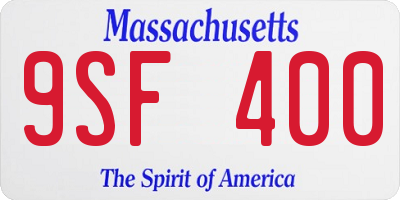 MA license plate 9SF400