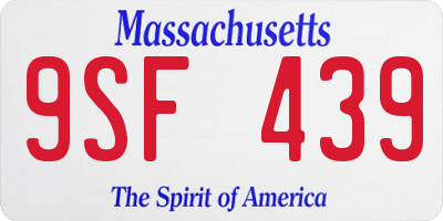 MA license plate 9SF439