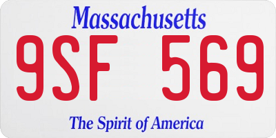 MA license plate 9SF569