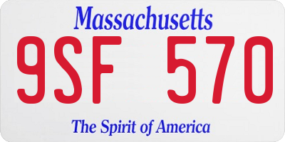 MA license plate 9SF570
