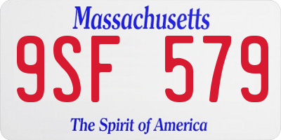MA license plate 9SF579