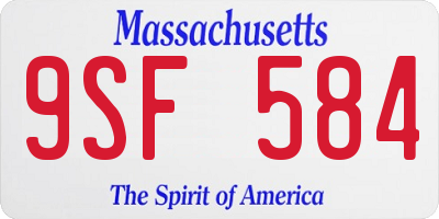 MA license plate 9SF584
