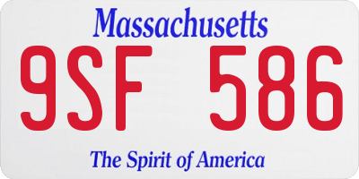 MA license plate 9SF586