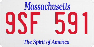 MA license plate 9SF591