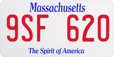MA license plate 9SF620
