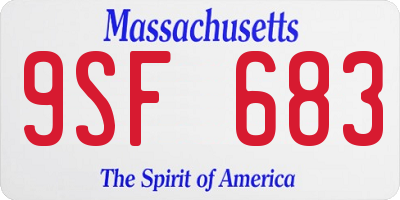 MA license plate 9SF683