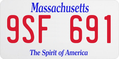MA license plate 9SF691