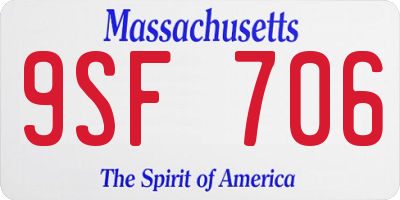 MA license plate 9SF706