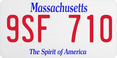 MA license plate 9SF710