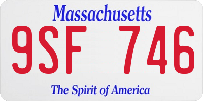 MA license plate 9SF746