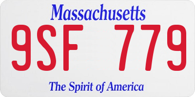 MA license plate 9SF779