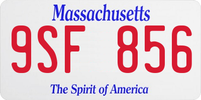 MA license plate 9SF856