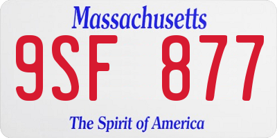 MA license plate 9SF877