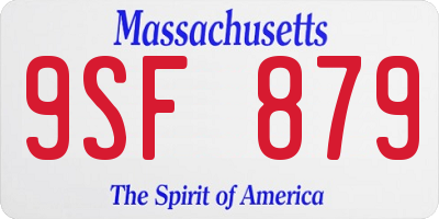 MA license plate 9SF879