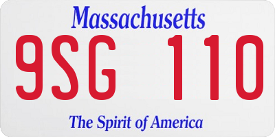MA license plate 9SG110
