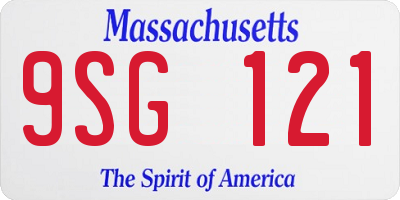 MA license plate 9SG121
