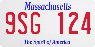 MA license plate 9SG124