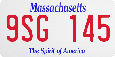 MA license plate 9SG145