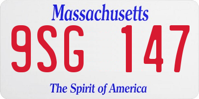 MA license plate 9SG147