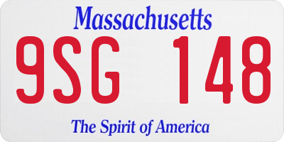 MA license plate 9SG148