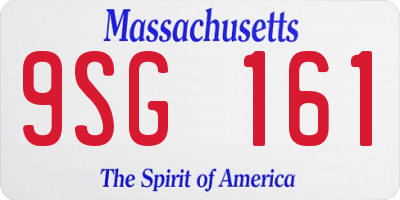 MA license plate 9SG161