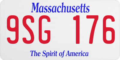 MA license plate 9SG176