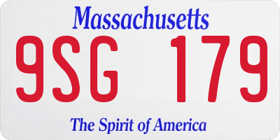 MA license plate 9SG179