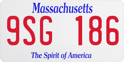 MA license plate 9SG186