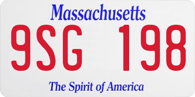 MA license plate 9SG198