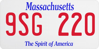 MA license plate 9SG220
