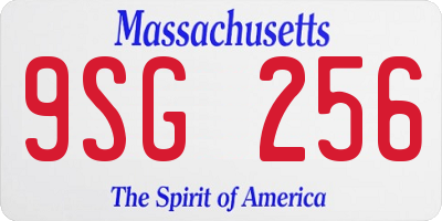 MA license plate 9SG256