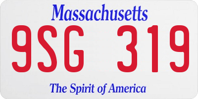 MA license plate 9SG319